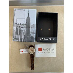 Caravelle by Bulova Women's Watch Champagne Face Tortoise Shell Box